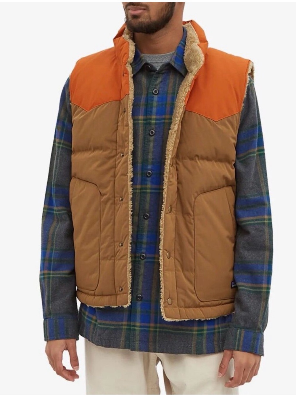 Patagonia Reversible Bivy Down Vest, Men’s Size Medium